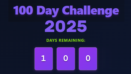 The 2025 100 Day Challenge Begins!